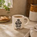 Botanical Slate Blue Handmade Ceramic Mug (Set of 2)
