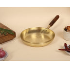 Artisian Brass Frying Pan with Wooden Handle