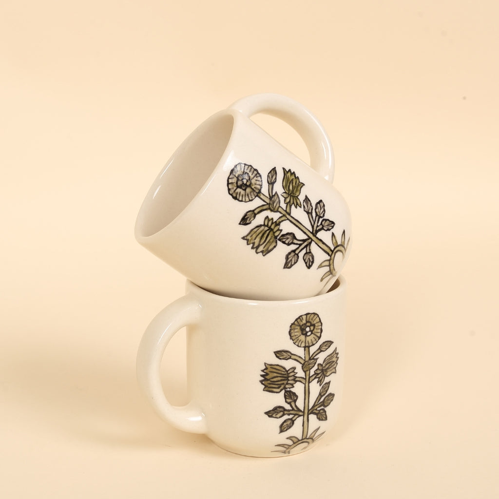 breezing mustard color coffee mug