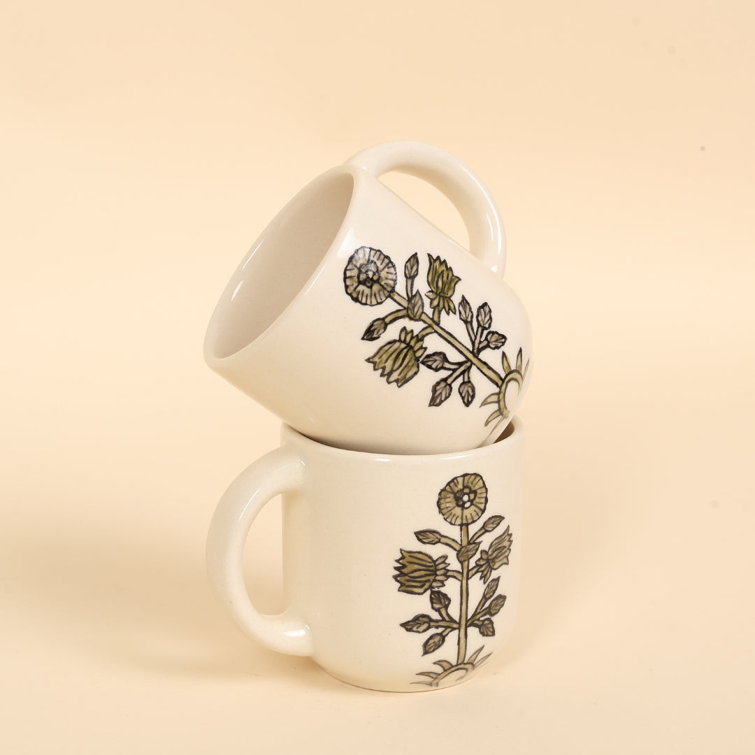 breezing mustard color coffee mug