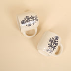 Slate Blue Botanical Coffee Mug