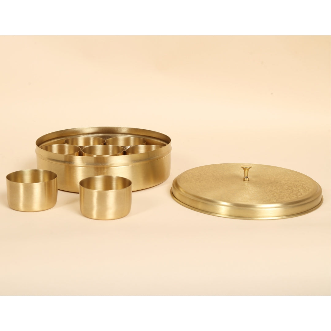 brass masala box