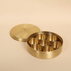 Aurum Brass Round Masala Box