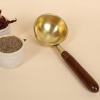 Artisan Brass Tadka Pan With Wooden Handle