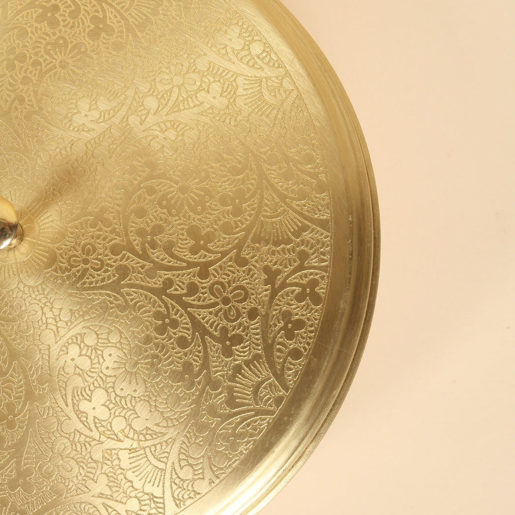 Aurum Brass Round Masala Box