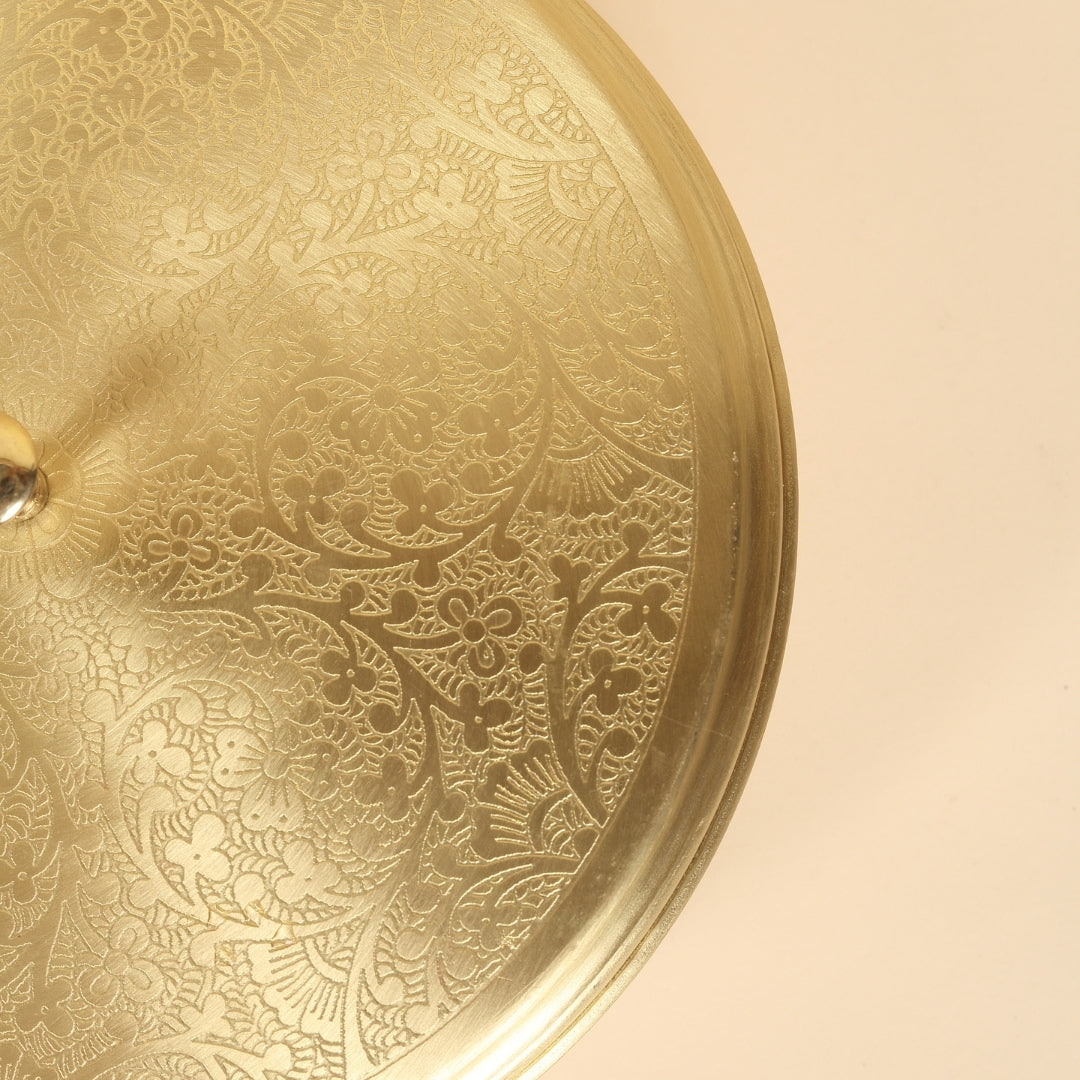 Aurum Brass Round Masala Box