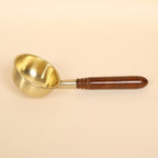 Artisan Brass Tadka Pan With Wooden Handle