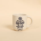 Botanical Slate Blue Handmade Ceramic Mug (Set of 2)